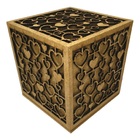 Caixa Presente Em Mdf Trabalhada Coração Cru 13x13cm - Decorss