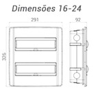 Caixa Quadro Distribuição Embutir 16/24 Disjuntores Nema/din