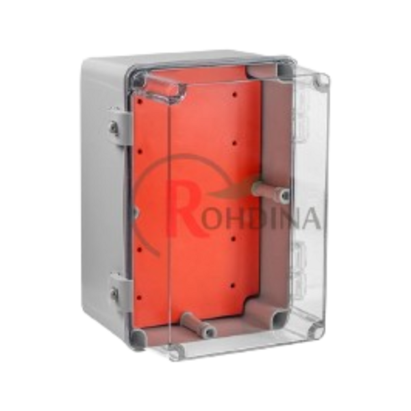 Caixa Rohdbox 190x150x90mm Cinza Tampa Transparente Ip68