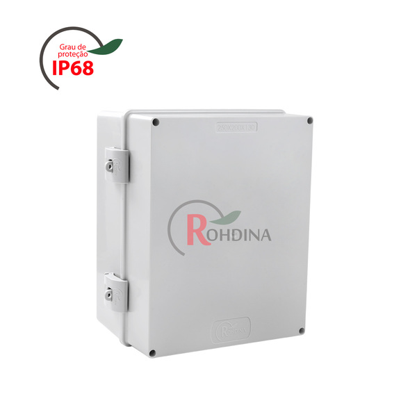 Caixa Rohdbox 250x200x130mm Cinza T.opaca Ip 68 Completa - Ro