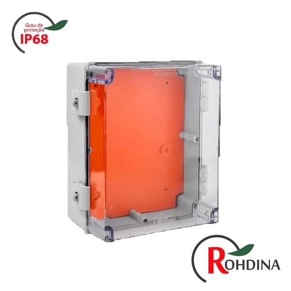 Caixa Rohdbox 250x200x170mm Cinza T.transp Ip 68 - Rohdina