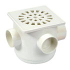 Caixa Sifonada 100x100x50 Quadrada Branca - Unico