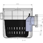 Caixa Sifonada 250x250x75/100 Quadrada C/ Tampa E Cesto Herc