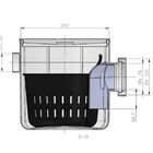 Caixa Sifonada 250x250x75/100 Redonda Com Tampa E Cesto Herc