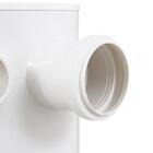 Caixa Sifonada Quadrada Com 3 Entradas Branca 100x100x50mm -