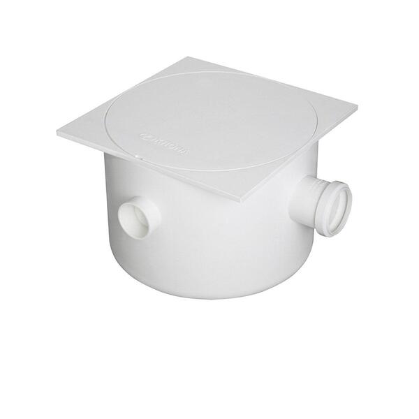 Caixa Sifonada Quadrada Com 3 Entradas Branca 250x172x50mm -