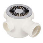 Caixa Sifonada Redonda com Ralo Cromado 100x50mm PVC Equation