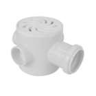 Caixa Sifonada Redonda Branca 100x100x50mm Krona - Unico