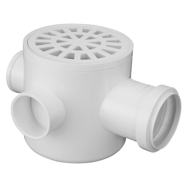 Caixa Sifonada Redonda Branca 100x100x50mm Krona - Unico