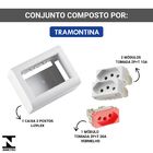 Caixa Sob. 2 Tomadas 10a + 1 Tomada 20a Vermelha Tramontina