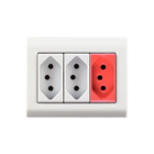 Caixa Sob. 2 Tomadas 20a + 1 Tomada 20a Vermelha Tramontina