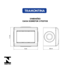 Caixa Sob. 3 Tomadas 2p+t 20a Vermelha Lizflex Tramontina