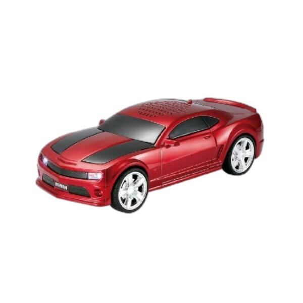 Caixa Som Portatil Bluetooth Fm Usb Carro Camaro Vermelho Ws-