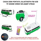 Caixa Som Portatil Bluetooth Fm Usb Tf Kombi Verde Ws-266bt