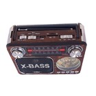 Caixa Som Radio Retro Portatil Am-fm Lanterna Le-665 Madeira
