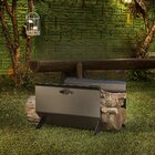 Caixa Suporte Porta Lenha U - Aço Lareira Fire Box - Preto