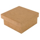 Caixa Tampa Sapato Em Mdf Quadrada Alta Cru 16x16x8,5cm - Dec