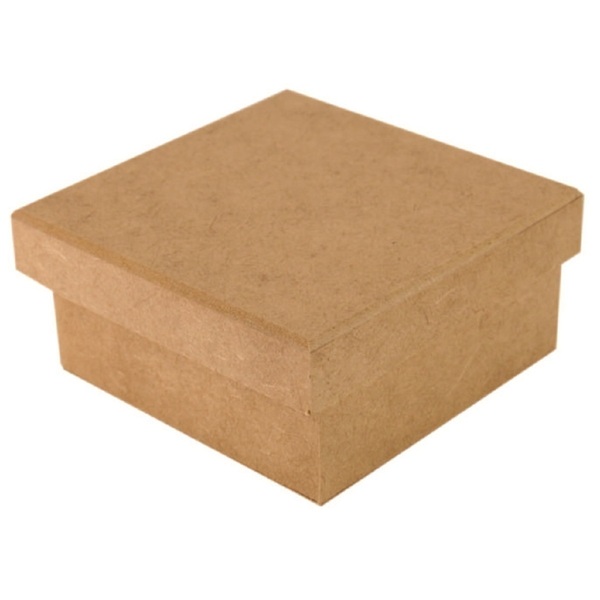 Caixa Tampa Sapato Em Mdf Quadrada Alta Cru 31x31x13,5cm - De