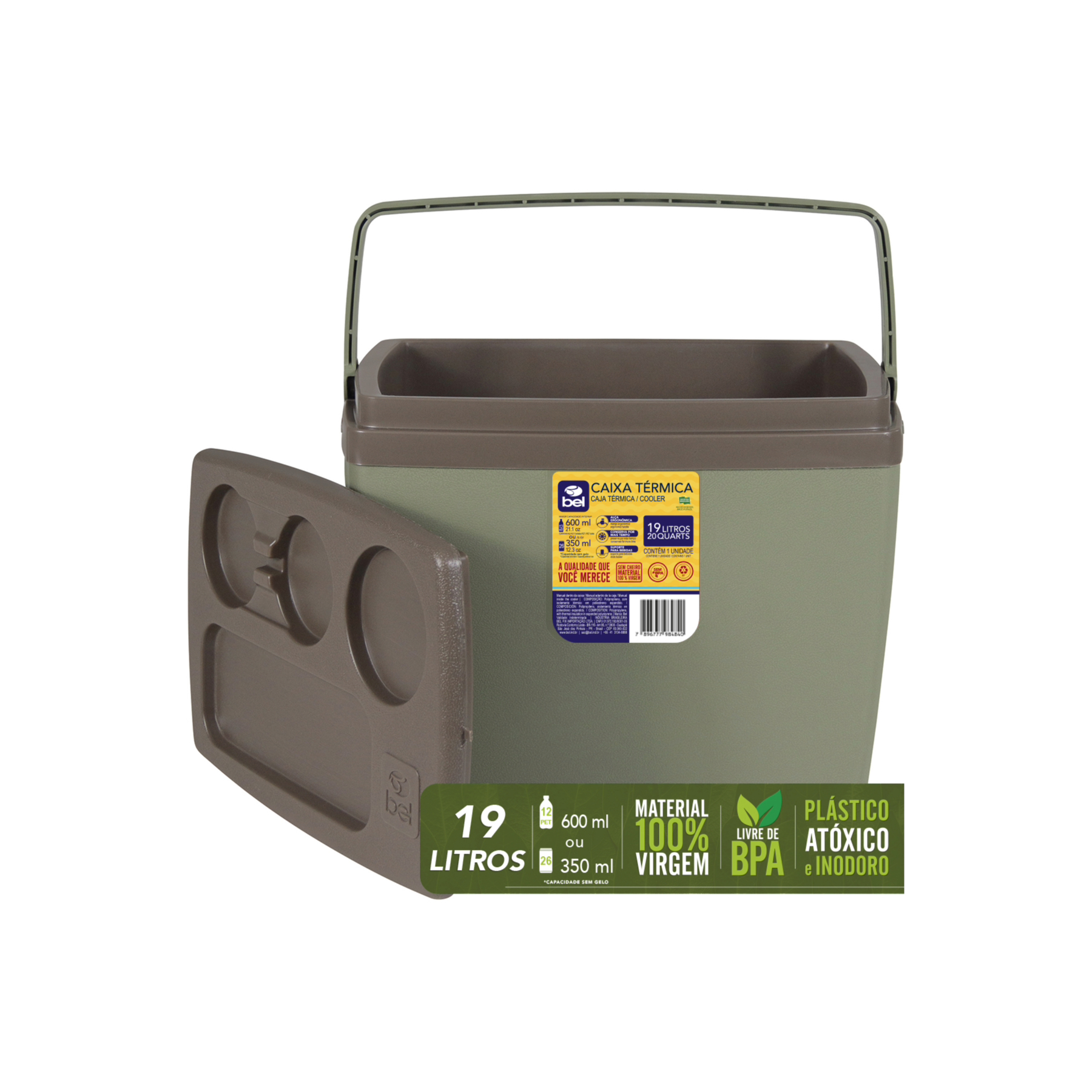 Caixa Térmica 19L Verde militar Belfix | Leroy Merlin