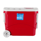 Caixa Térmica 50L com Rodas Vermelho Soprano
