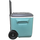 Caixa Térmica Coleman 56,7 Litros 60 Qt Verde Com Rodas E Alç