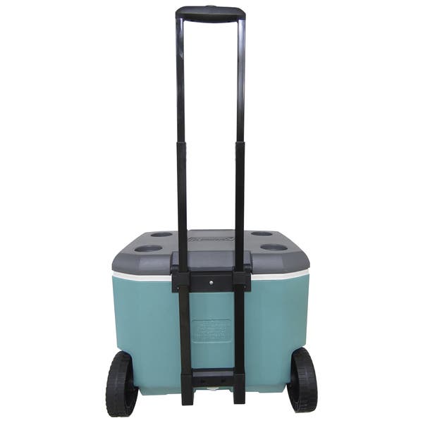 Caixa Térmica Coleman 56,7 Litros 60 Qt Verde Com Rodas E Alça