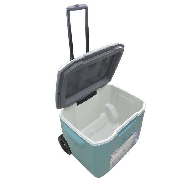 Caixa Térmica Coleman 56,7 Litros 60 Qt Verde Com Rodas E Alça