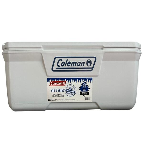 Caixa Térmica Cooler 150 Qt 142 Lt Marine Branca Coleman