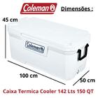 Caixa Térmica Cooler 150 Qt 142 Lt Marine Branca Coleman