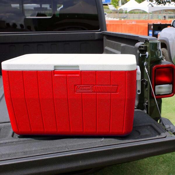 リリエル　48BOX Caixa Térmica Cooler 48qt 45litros Com Dreno Coleman Vermelho