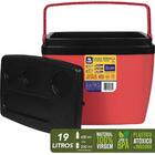 Caixa Termica Cooler C/ Alça 19l Bel - Cor Vermelho C/ Preto