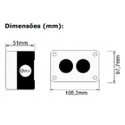 Caixa Vazia Botao 22mm Cz 2 Furos Bmx102 12667