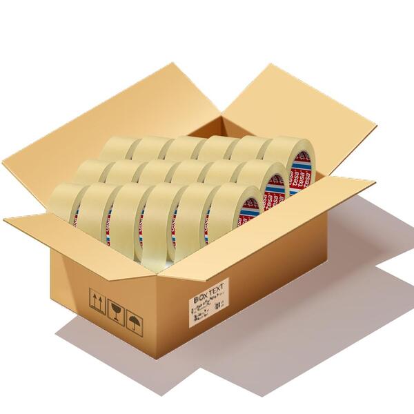 Caixa X18 Fita Crepe Tesa Pintura E Uso Geral 48mmx40m