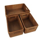 Caixas Organizadoras Retangular Laranja 36 x 12 x 27 Oikos