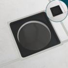 Caixilho 10x10 Preto Fosco Aço Inox 304 Porta Grelha Suporte