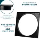 Caixilho Preto Fosco Porta Grelha De Plástico 15x15 Suporte P