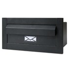 Caixinha De Correio P/ Embutir 29cm All Black Moderna Preto