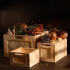 Caixote Com Sisal Woodart Pinus De Madeira 20cm X 13cm