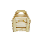 Caixote De Feira Organizador Decorativo Em Madeira Grande - N