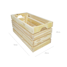 Caixote De Madeira Organizador Modular Quadrado Grande - Natu