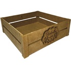 Caixote Em Mdf Cesta Quadrada Com Rotulo Trabalhado Cru G - D