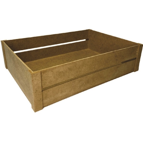 Caixote Em Mdf Cesta Retangular Lisa Cru P - Decorss