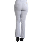 Calça Jeans Feminina Flare Elastano Lycra Branco 50