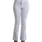 Calça Jeans Feminina Flare Elastano Lycra Branco  40