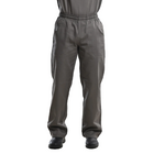Calça Profissional Brim Pesado Elástico Total Cordão Cinza  5