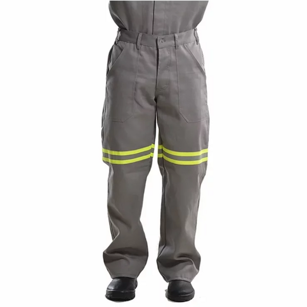 Calça Uniforme Trabalho Eletricista Nr10 Metade Elástico Faix