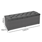 Calçadeira Baú 140 Alaska Suede Animaleh - Star Confort - Sue