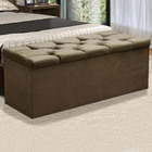 Calçadeira Baú 140 Cm Alaska Casal Suede Animaleh - Vs Decor