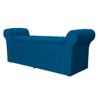 Calçadeira Báu Cancun 0 90 Cm Suede Azul Marinho - Montanaris