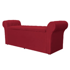Calçadeira Báu Cancun 0 90 Cm Suede Vermelho - Montanaris Dec
